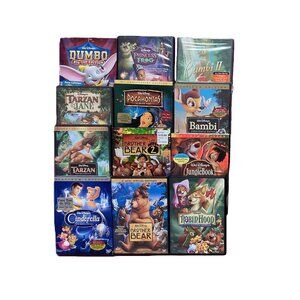DVD Bundle, 12 Classic Disney Animated Movies. Bambi, Cinderella... Some Sealed